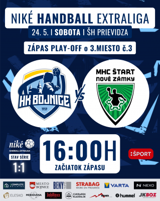 PLAYOFF o 3.miesto: HK Bojnice - MHC N.Zámky