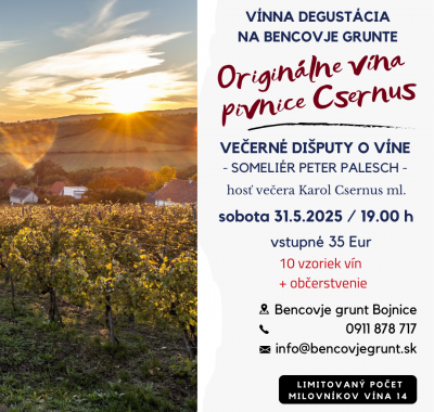 Degustácia vín na Bencovje grunte