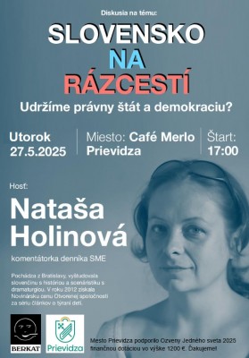 Diskusia s Natašou Holinovou: Slovensko na rázcestí - udržíme právny štát a demokraciu?