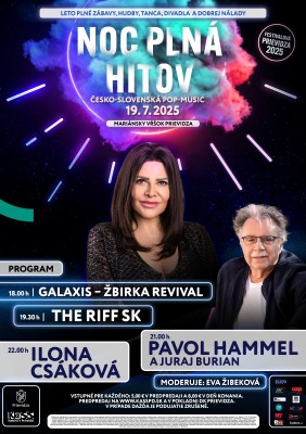 Festivalová Prievidza – Noc plná hitov: Česko-slovenská pop-music
