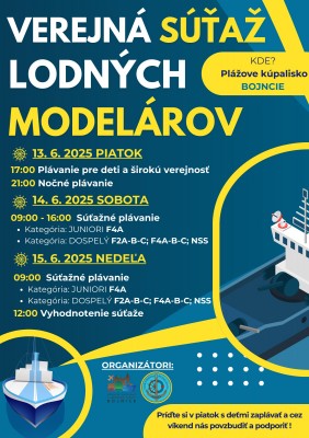 Verejná súťaž lodných modelárov - Bojnice - 2025