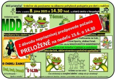 MDD v Necpaloch 2025 - preložené na 15.6.