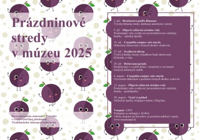Prázdninové stredy v múzeu 2025