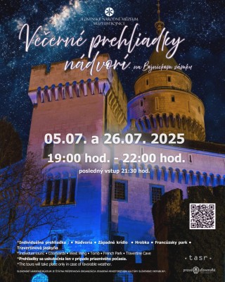 Večerné prehliadky nádvorí Bojnického zámku doplnia i výstavy