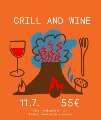 Grill and wine