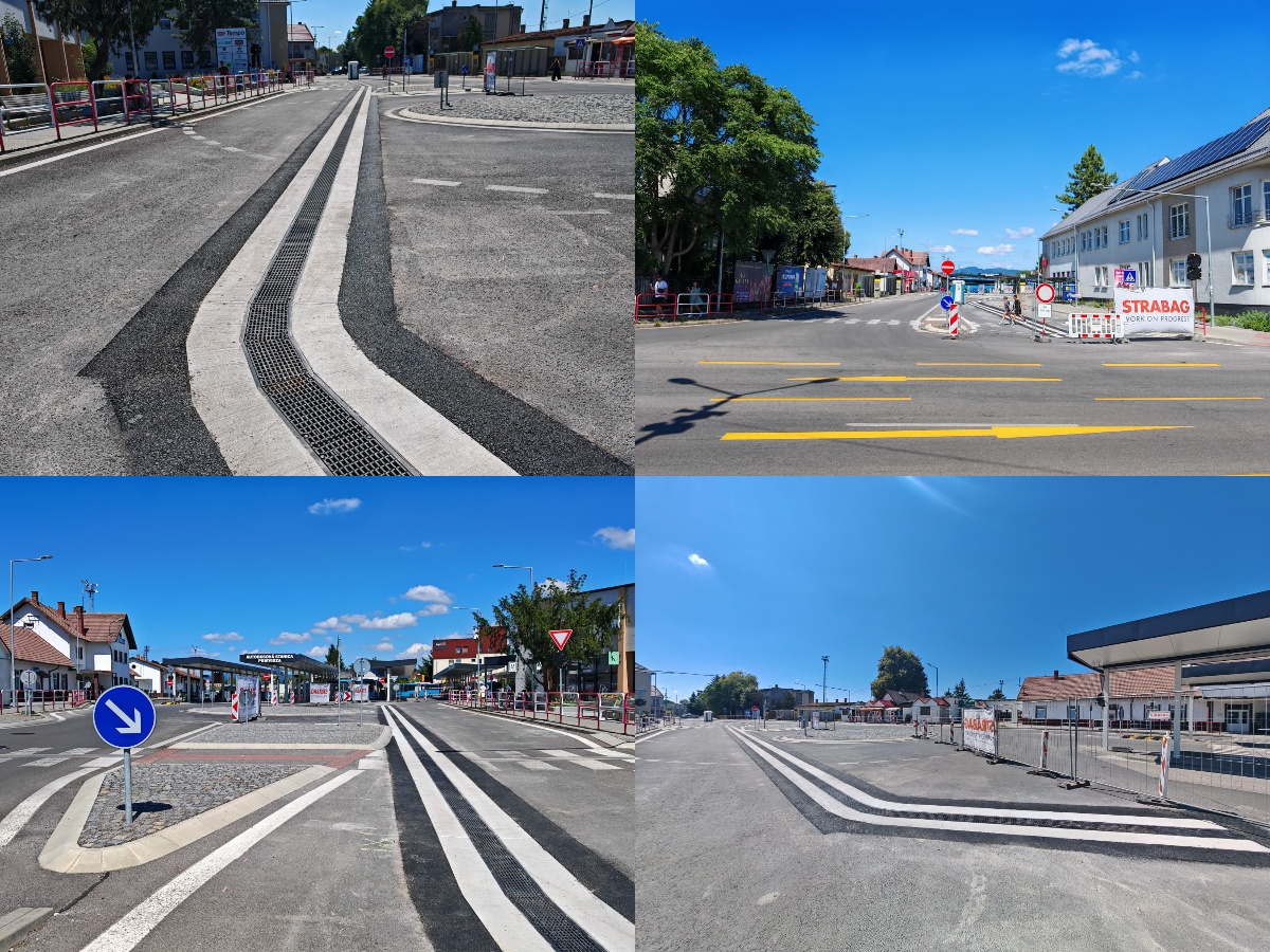 Foto: Problémový žľab na na autobusovej stanici v Prievidzi je hotový. Dielo majú odovzdať 9. augusta 2025.