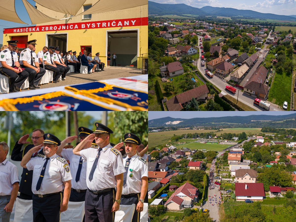 Foto a video: Dobrovoľní hasiči z obce Bystričany oslávili počas uplynulého víkendu 140 rokov