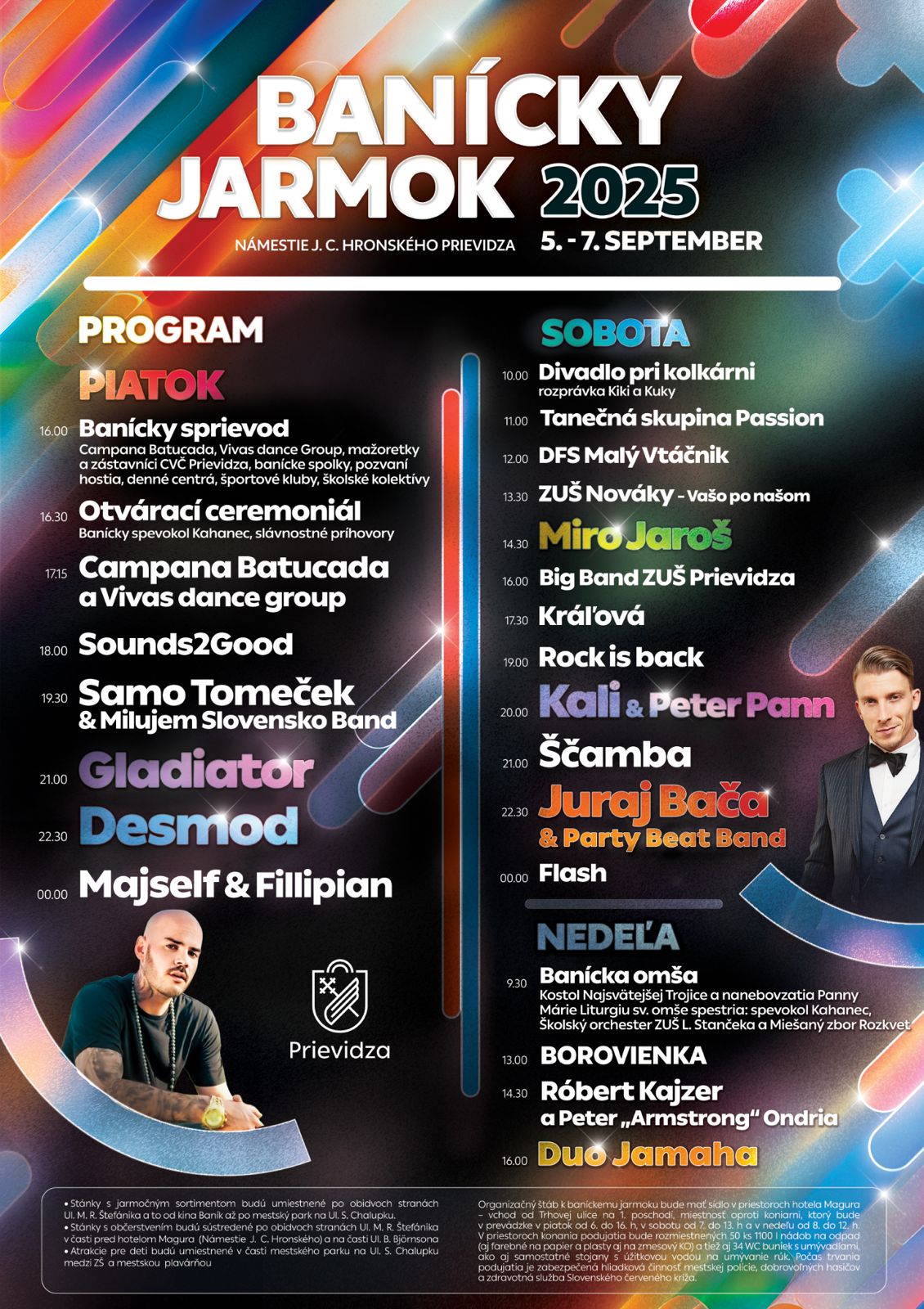 Banícky jarmok v Prievidzi 2025 opäť prinesie hudbu, atrakcie i stánky s tovarom