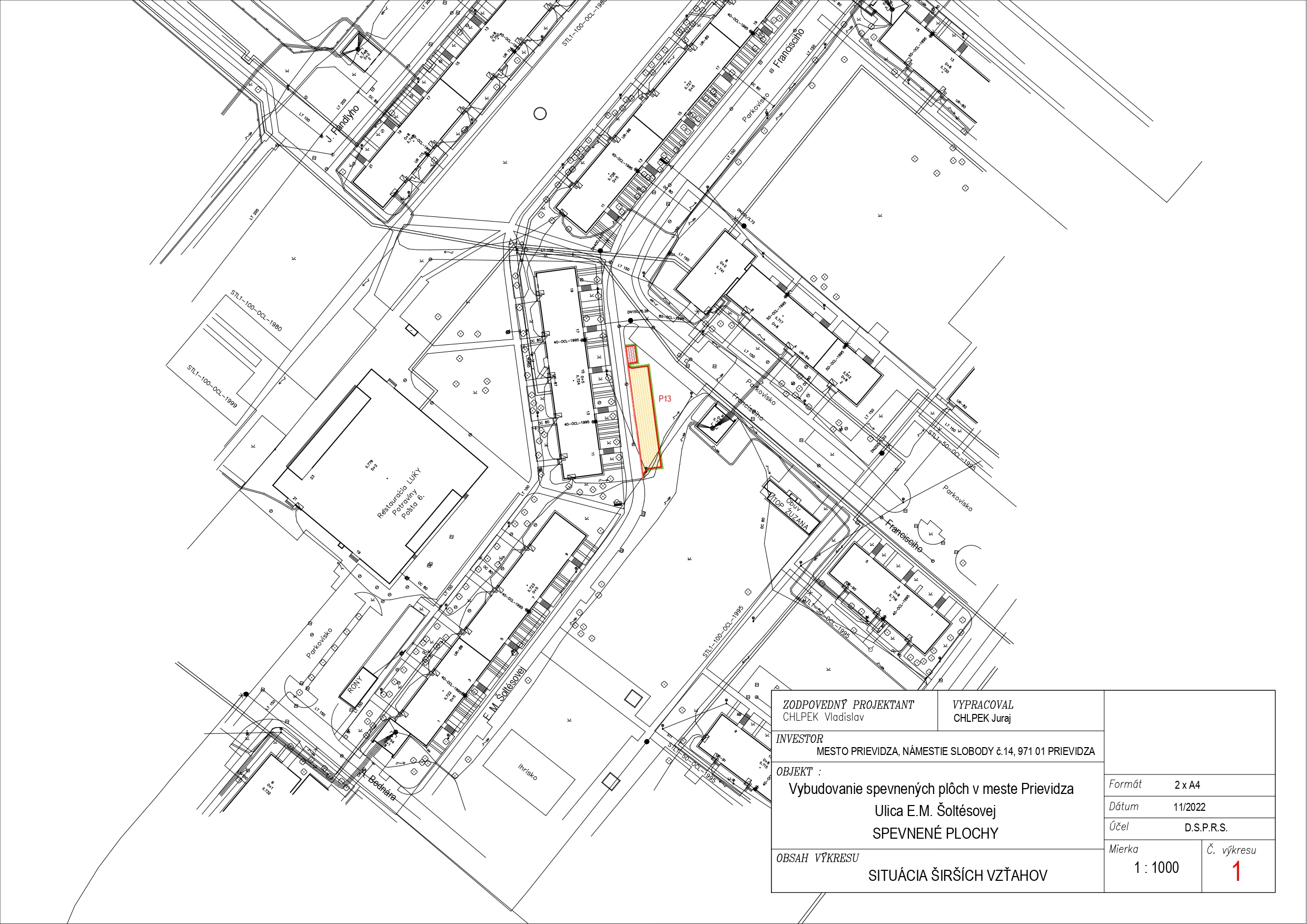 Mesto Prievidza buduje nové parkovacie miesta na Ul. E. M. Šoltésovej – obyvateľov čakajú dočasné obmedzenia