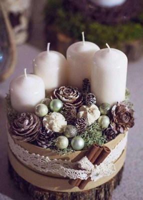 Adventná dekorácia na stôl