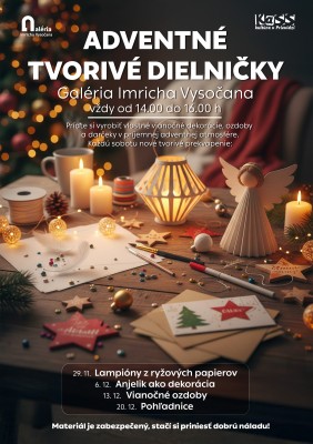 Adventné tvorivé dielničky v Galérii Imricha Vysočana