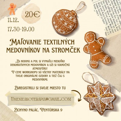 Maľovanie vianočných medovníkov na stromček