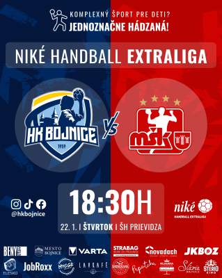 HK BOJNICE vs MŠK P.BYSTRICA | HÁDZANÁ - NIKÉ HANDBALL EXTRALIGA