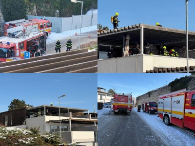 Foto: Požiar na Rekreačnej ulici v Bojniciach likvidovali profesionálni i dobrovoľní hasiči