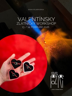 Valentínsky ZLATNÍCKY WORKSHOP v Ateliéri POZRI