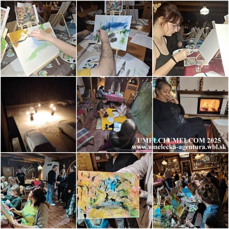 ZIMA V PARKU – OLEJOMAĽBA – VEČERNÉ MAĽOVANIE - výtvarná dielňa 8