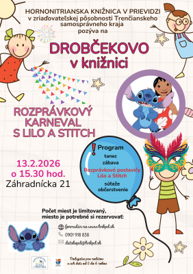 DROBČEKOVO V KNIŽNICI - Karneval s postavičkami Lilo a Stitch