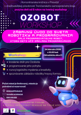 Objavte svet robotiky s Ozobotom - tvorivý prázdninový workshop