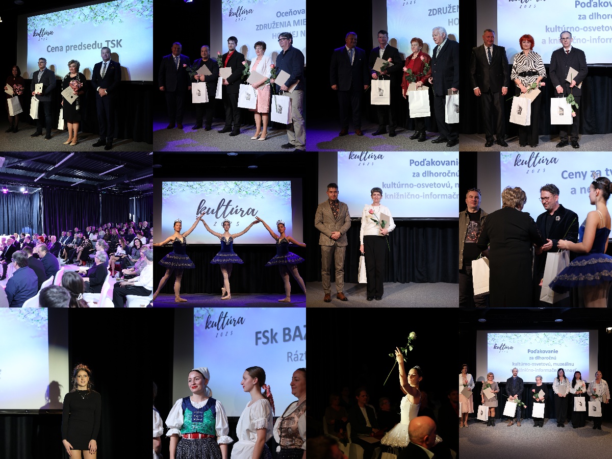 Foto: Výročné oceňovanie nositeľov kultúry na hornej Nitre KULTÚRA 2025. Zoznam ocenených Kultúra 2025.