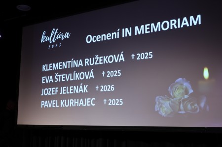 Foto: Výročné oceňovanie nositeľov kultúry na hornej Nitre KULTÚRA 2025. Zoznam ocenených Kultúra 2025. 14