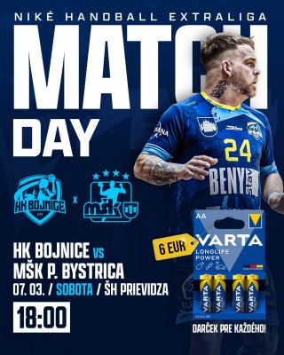 VSTUP ZADARMO? S VARTOU ÁNO! 🔥 I HK BOJNICE - MŠK P. BYSTRICA | Niké handball extraliga