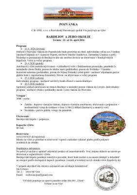 Výlet z Prievidze do Bardejova