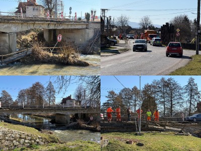 Šok v Opatovciach nad Nitrou (okre Prievidza): časť mosta sa zrútila, na havarijný stav sa upozorňovalo roky (foto)