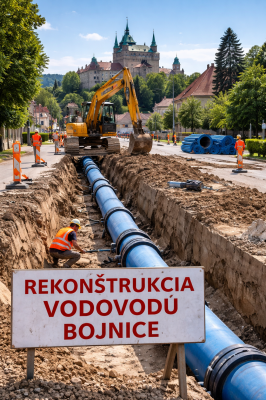 Stredoslovenská vodárenská spoločnosť chce zrekonštruovať vodovod v Bojniciach za 950.000 eur