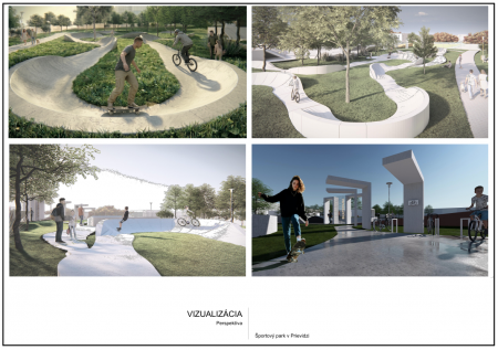Foto: Mesto Prievidza predstavuje návrh skateparku a pumptracku na Kopaniciach 1