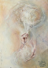 Príbehy vpísané do dlaní: Prievidzký výtvarník Roman Turcel predstaví v Prahe plátna so svetovými posolstvami 4