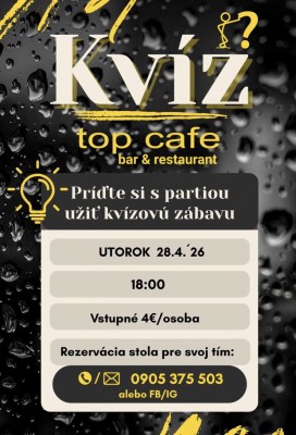 Kvíz v TOPCAFE