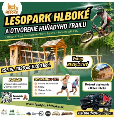Lesoparku Hlboké - Otvorenie Huňadyho trailu