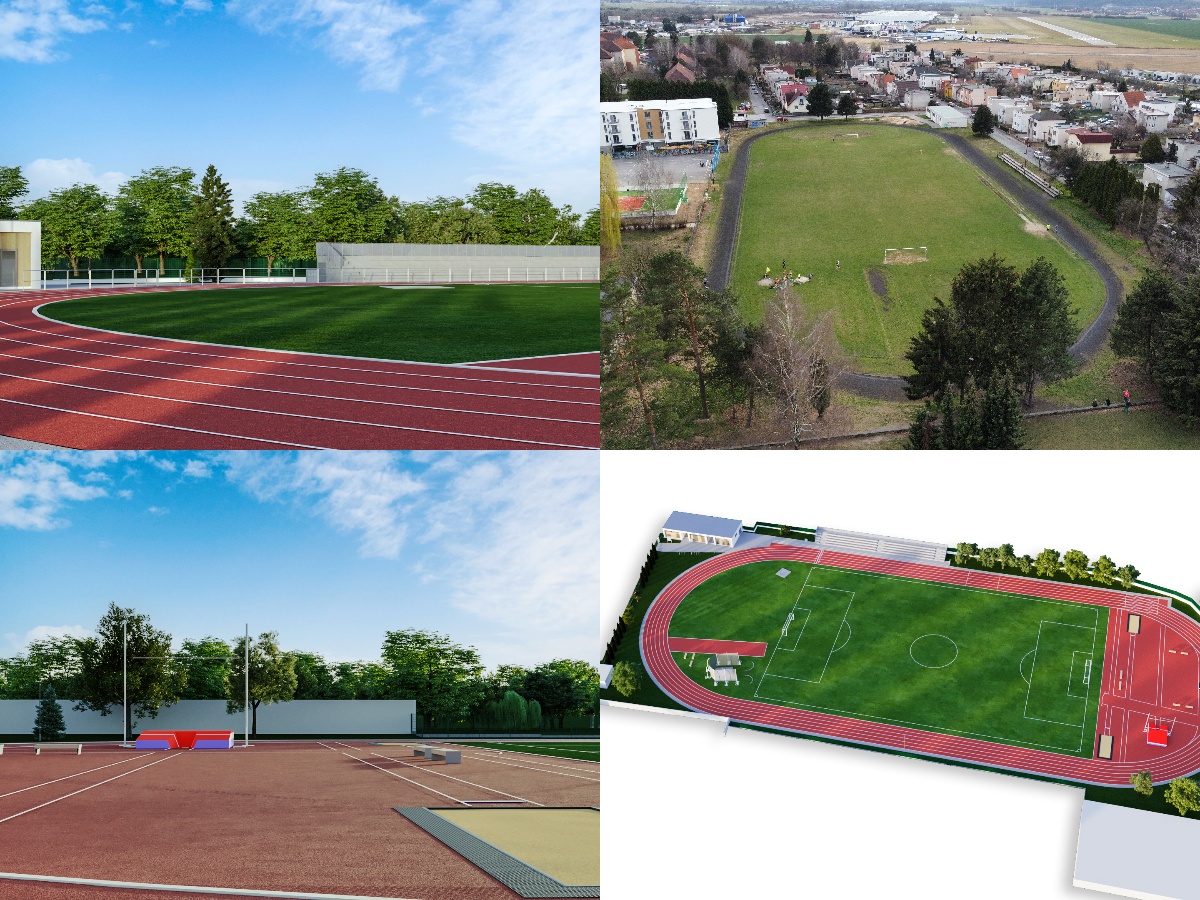Foto: Mesto Prievidza zrekonštruuje ľahkoatletický štadión na Ulici S. Chalupku za viac ako 2,8 milióna eur