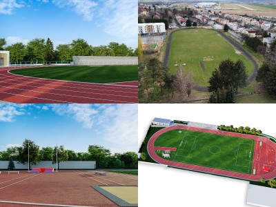 Foto: Mesto Prievidza zrekonštruuje ľahkoatletický štadión na Ulici S. Chalupku za viac ako 2,8 milióna eur