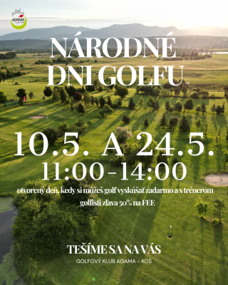 Národné dni golfu 10.5. a 24.5.