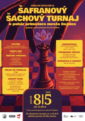 Šafranový šachový turnaj 2026