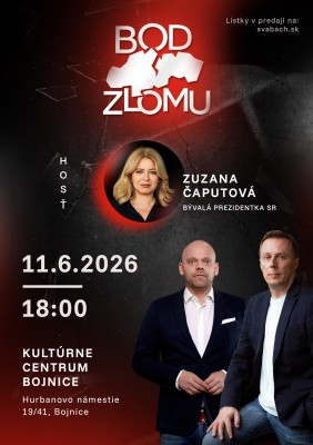 BOD ZLOMU – diskusia so Zuzanou Čaputovou