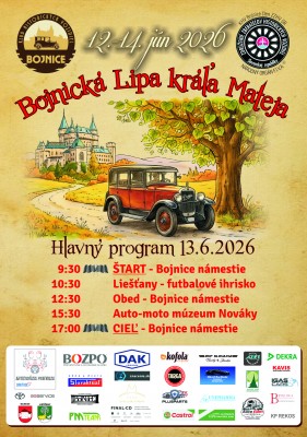 Bojnícka Lipa kráľa Mateja 2026 - Zraz historických vozidiel