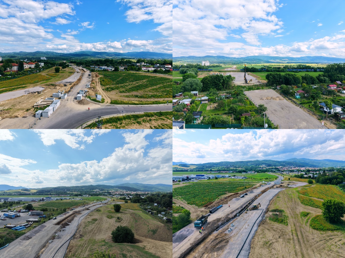 FOTO: Takto dnes vyzerá stavba obchvatu Prievidze. Na rade sú mosty a ďalšie kľúčové práce