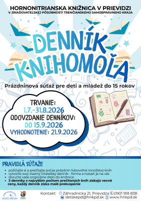 Denník knihomoľa 2026 – prečítaj, zapisuj a vyhraj!