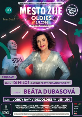 FESTIVALOVÁ PRIEVIDZA 2026 - MESTO ŽIJE OLDIES