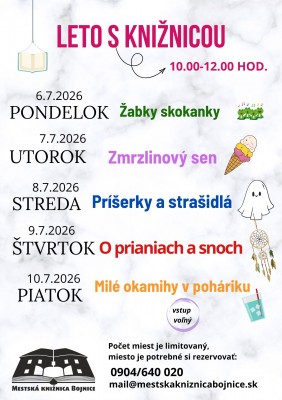 Leto s knižnicou Bojnice