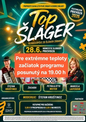 FESTIVALOVÁ PRIEVIDZA 2026 - Top šláger