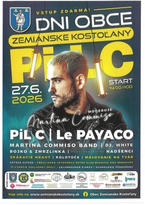 PIL C live - DNI OBCE ZEMIANSKE KOSTOĽANY 2026