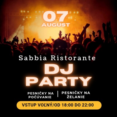 DJ párty v v Sabbii