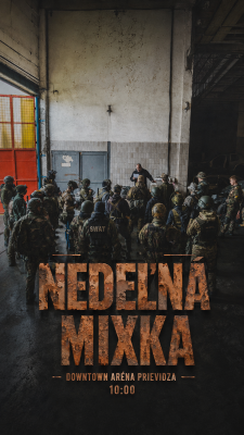 Nedeľná Airsoft Mixka v Downtown Aréna Prievidza