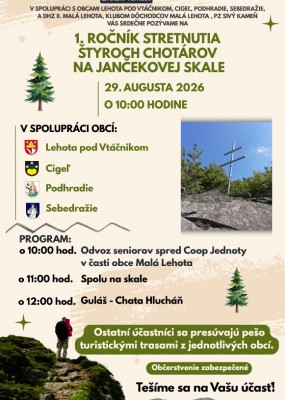 1. ročník stretnutia štyroch chotárov na Jančekovej skale