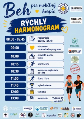 Beh v Prievidzi opäť pomôže nevyliečiteľne chorým. Mobilný hospic sv. Lujza chystá už 5. ročník