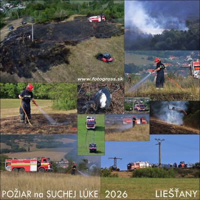 Požiar trávy v Liešťanoch (okres Prievidza) ohrozoval les. Hasiči ho rýchlo zlikvidovali