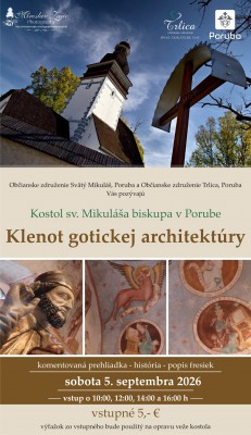 Klenot gotickej architektúry - kostol sv. Mikuláša v Porube - komentovaná prehliadka, história, popis fresiek